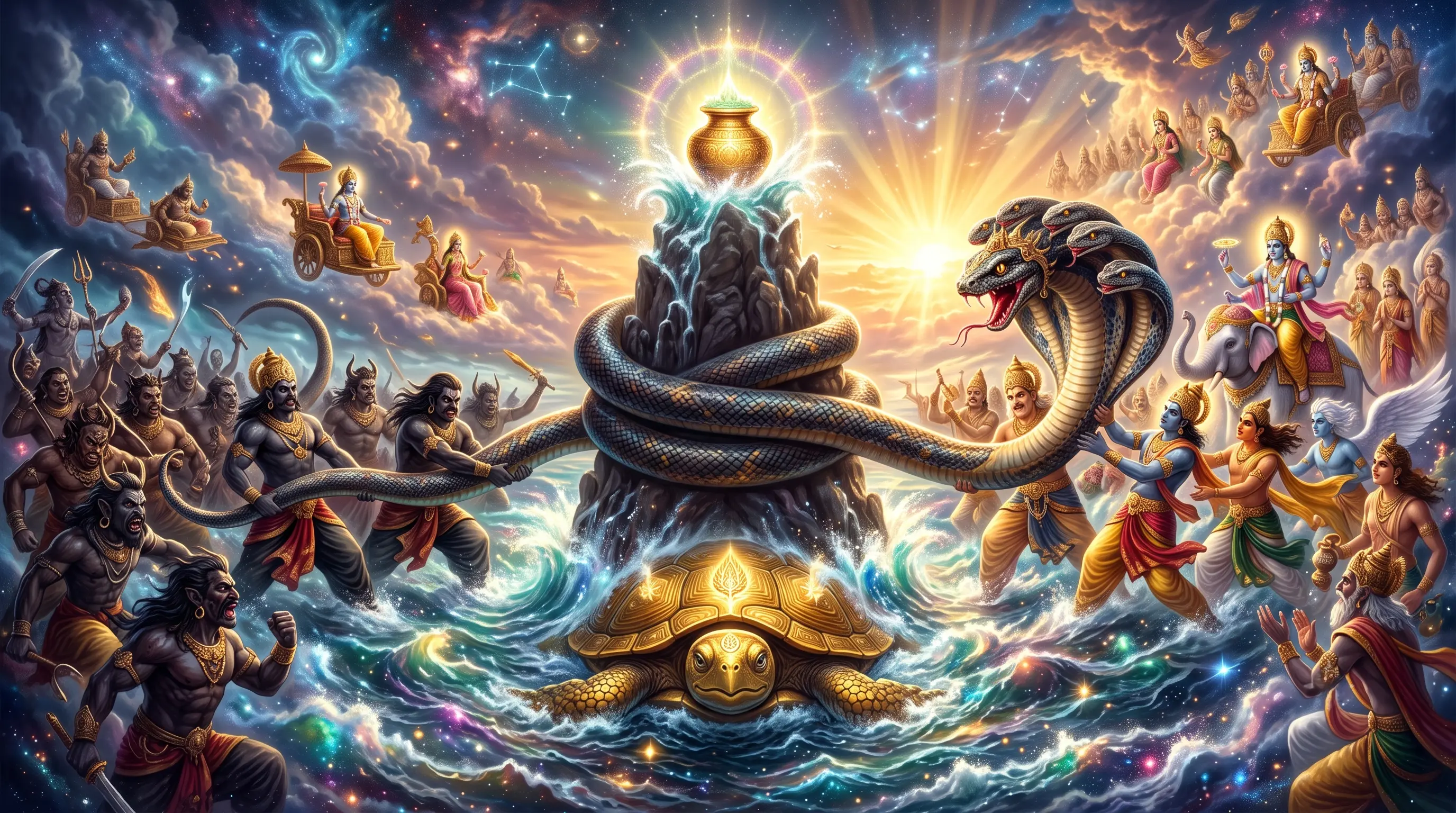 The Sacred Wisdom of Samudra Manthan: Churning the Cosmic Ocean