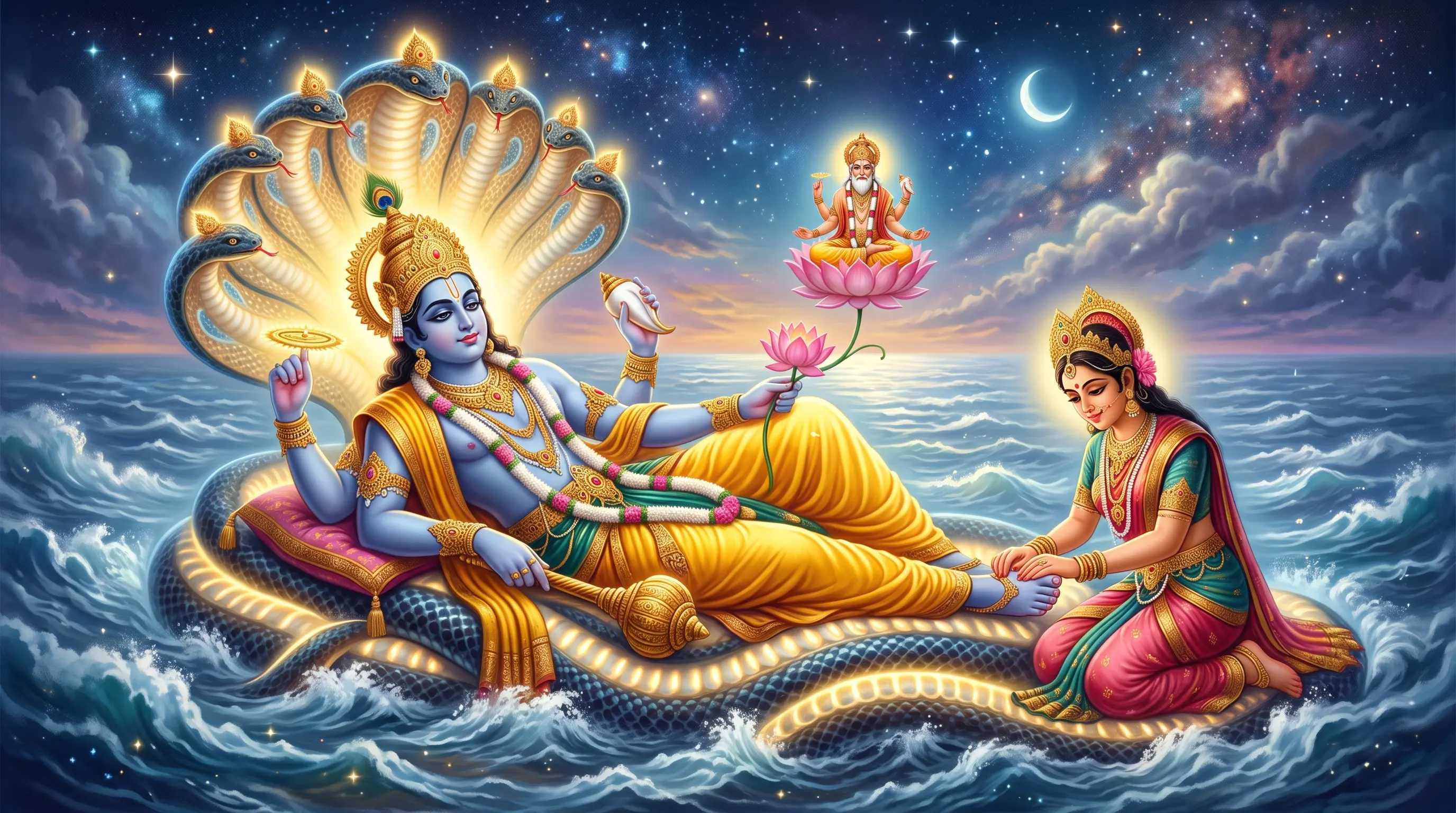 Anant Chaturdashi: The Story of King Kaundinya and Lord Vishnu's Endless Form
